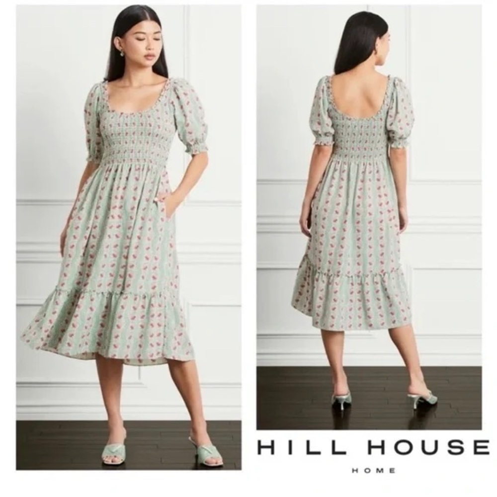 Hill House Pastel Floral Midi Dress